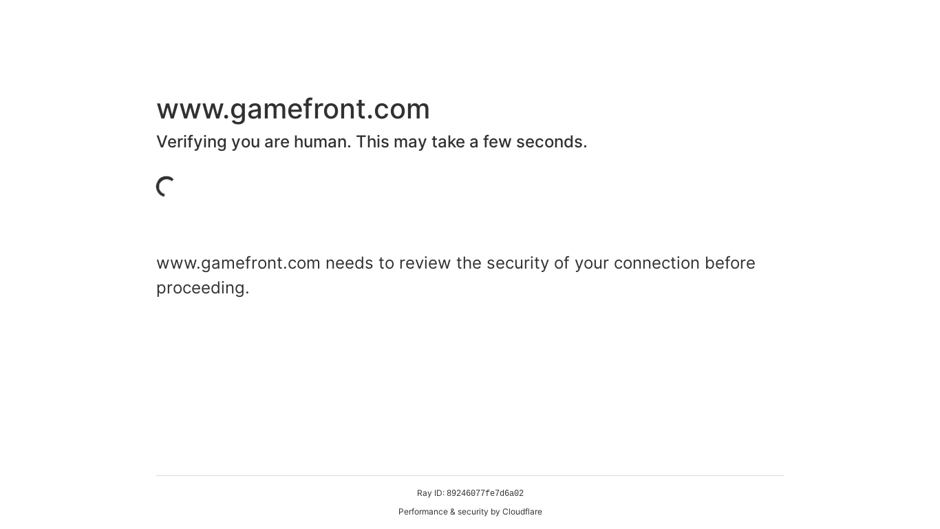 the desktop screenshot of www.gamefront.com