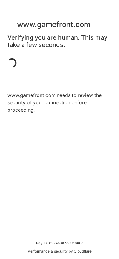 the mobile screenshot of www.gamefront.com