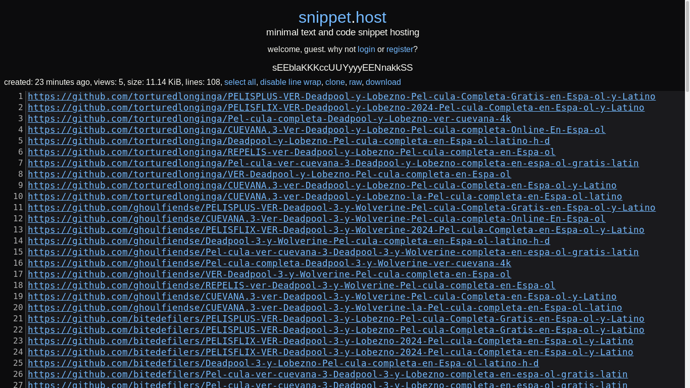 the desktop screenshot of snippet.host