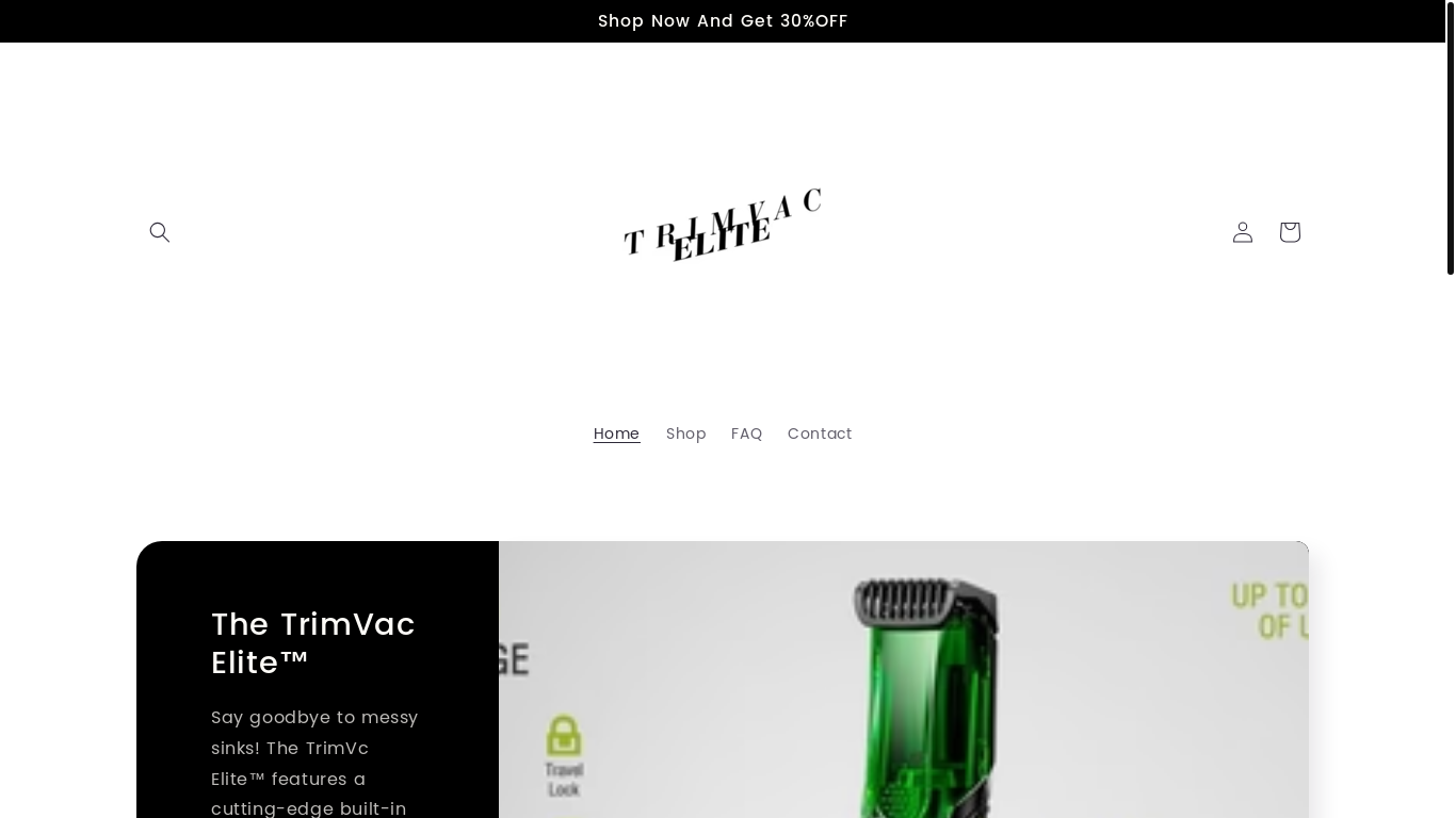 the desktop screenshot of trimvacelite.com