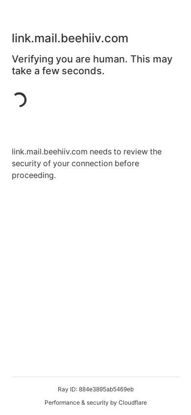 the mobile screenshot of link.mail.beehiiv.com