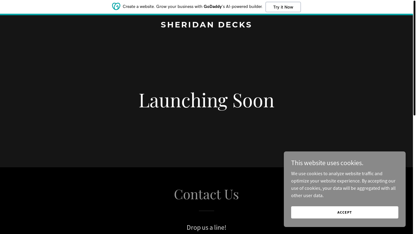 the desktop screenshot of sheridandecks.com