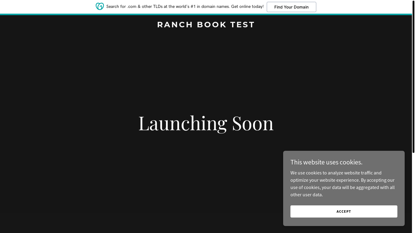 the desktop screenshot of ranchbooktest.com