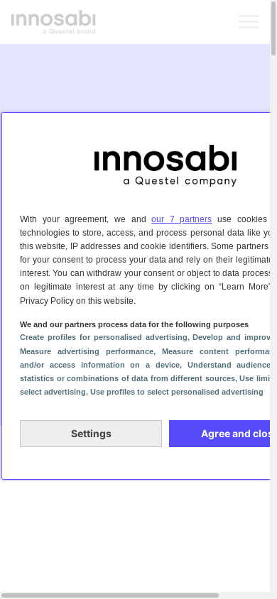 the mobile screenshot of innosabi.com