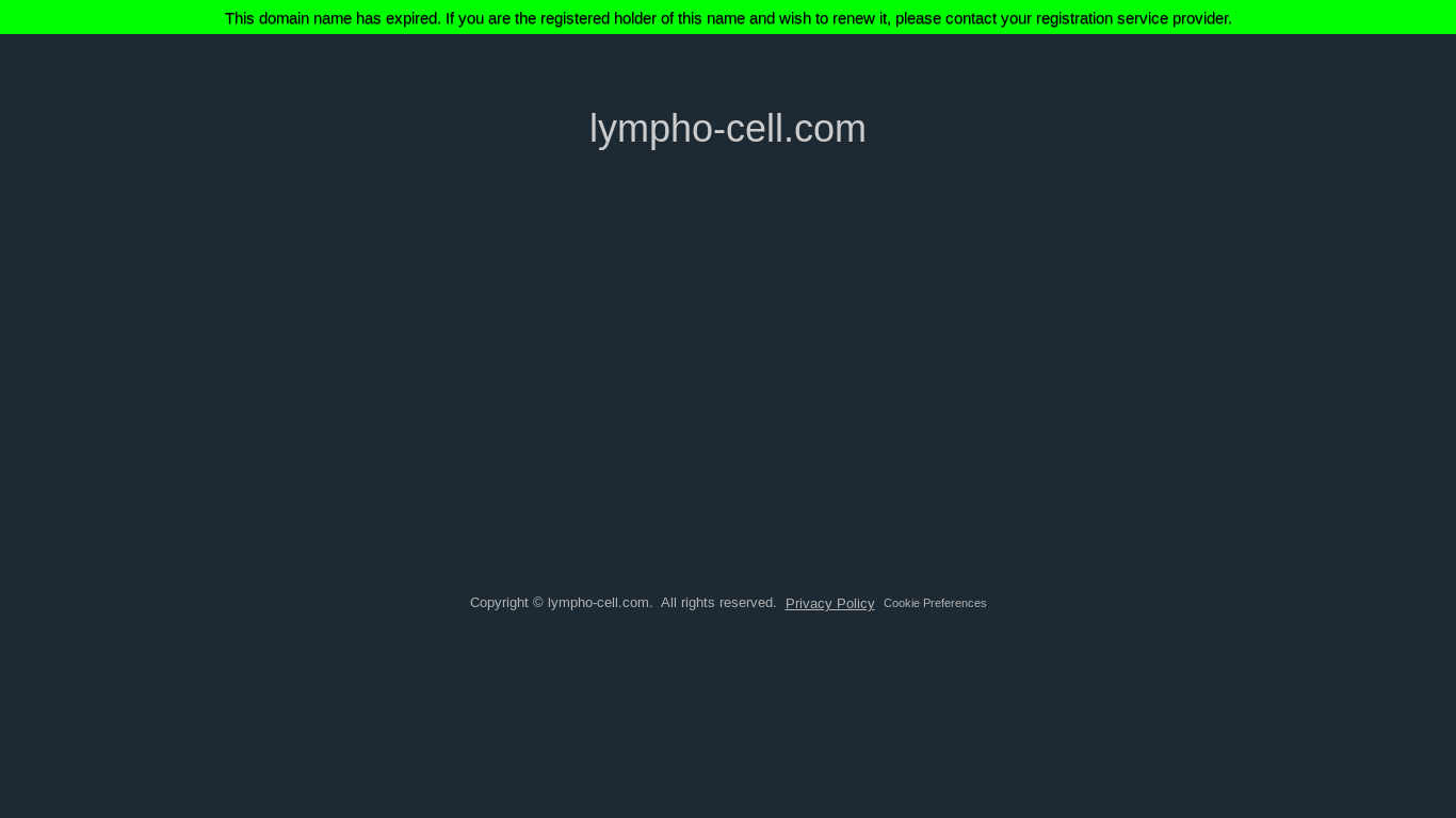 the desktop screenshot of lympho-cell.com