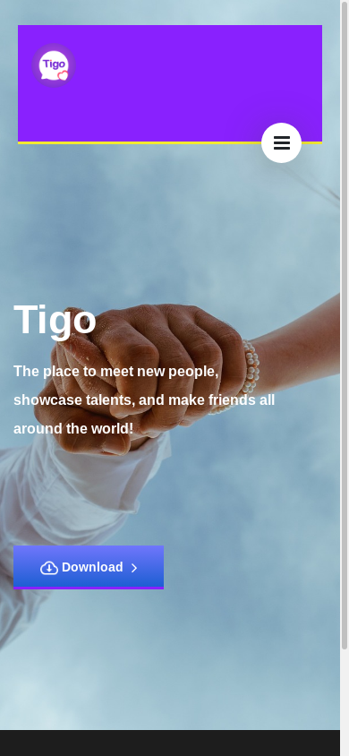 the mobile screenshot of tigo.chat