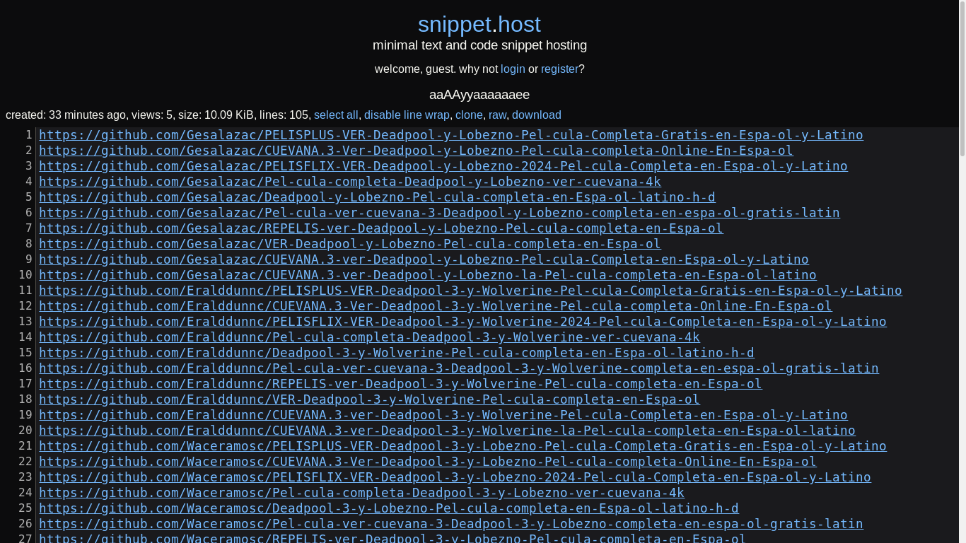 the desktop screenshot of snippet.host