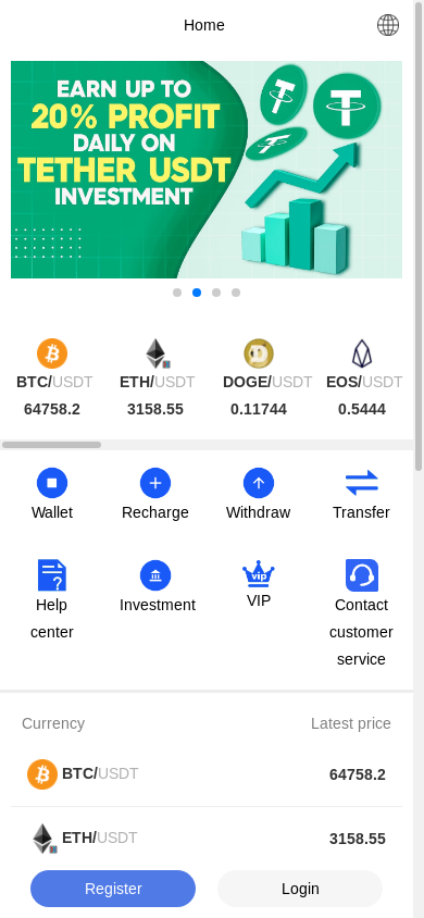 the mobile screenshot of btcnuo.com