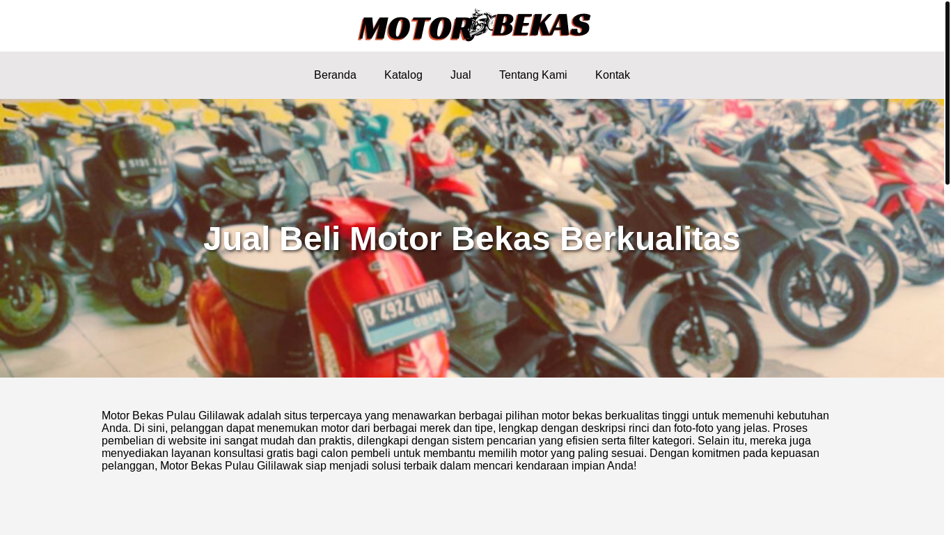 the desktop screenshot of motorbekasgililawak.my.id