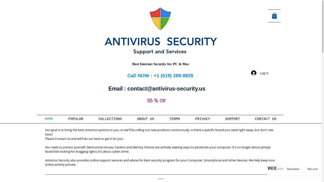 the desktop screenshot of www.antivirus-security.org