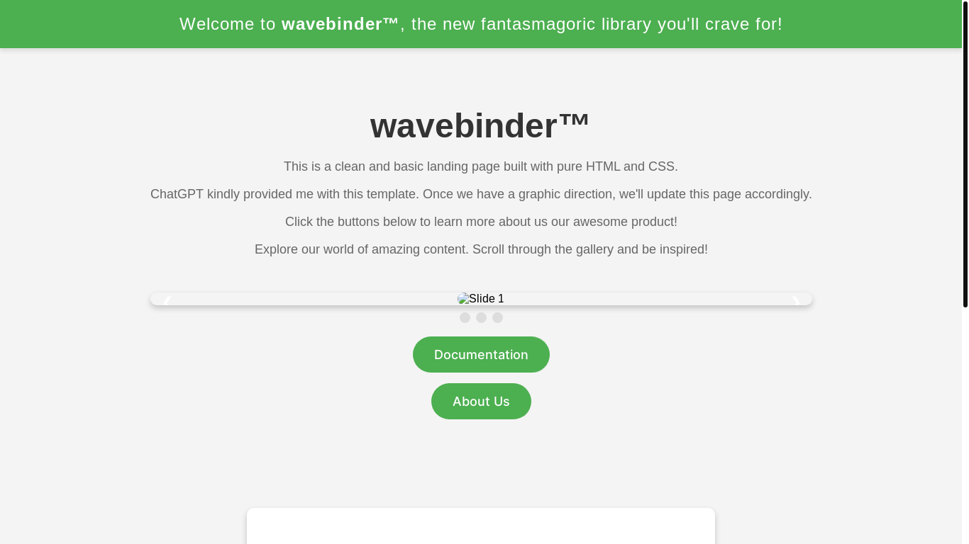 the desktop screenshot of wavebinder.it