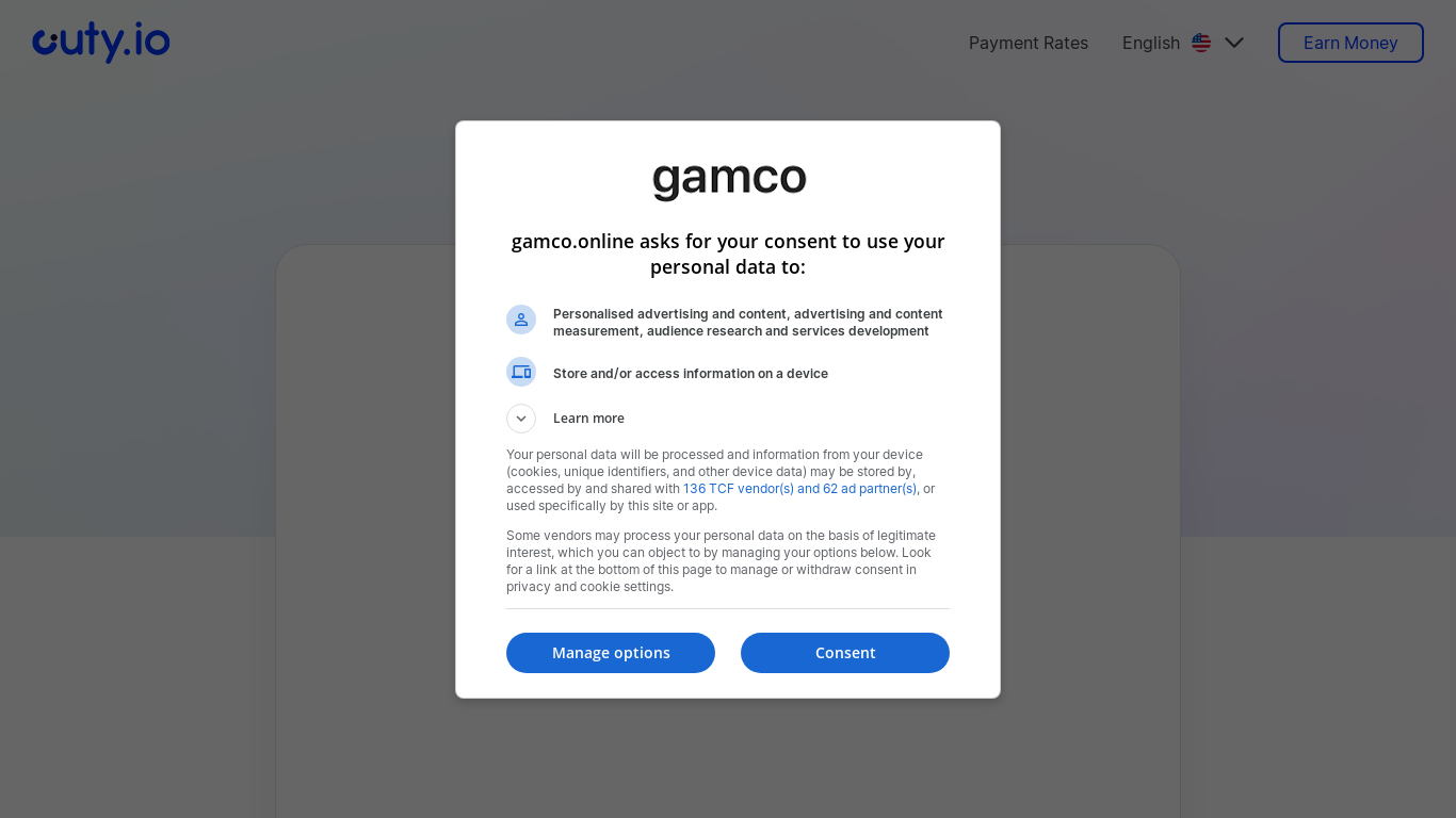 the desktop screenshot of gamco.online