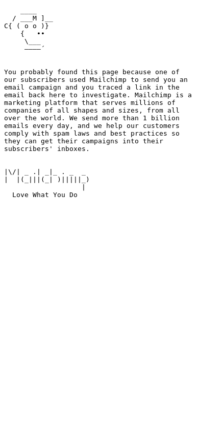 the mobile screenshot of mailchimp.com