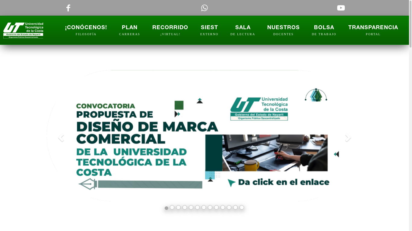 the desktop screenshot of www.utdelacosta.edu.mx
