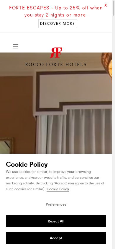 the mobile screenshot of www.roccofortehotels.com