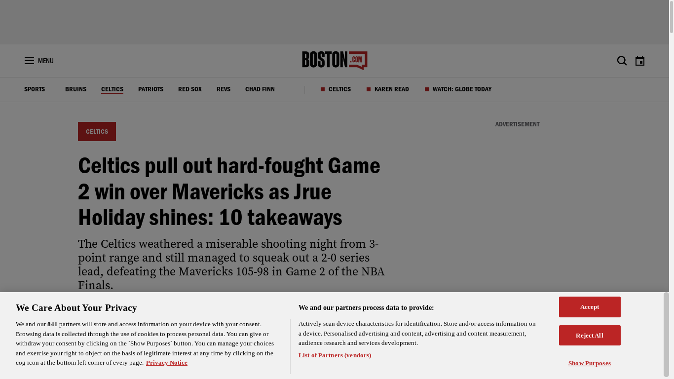the desktop screenshot of www.boston.com
