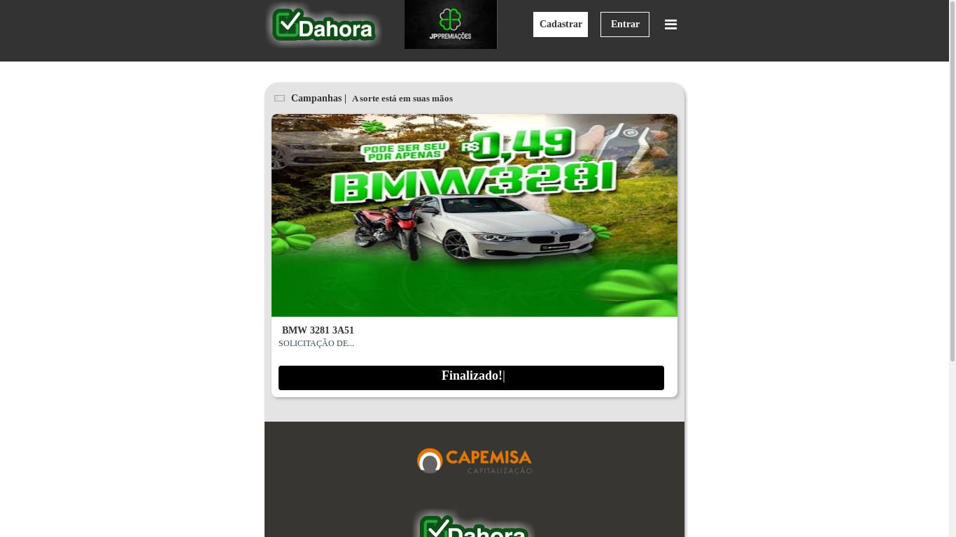 the desktop screenshot of dahora-jppremiacoes.com