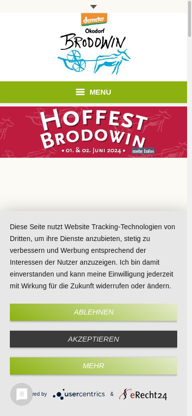 the mobile screenshot of www.brodowin.de