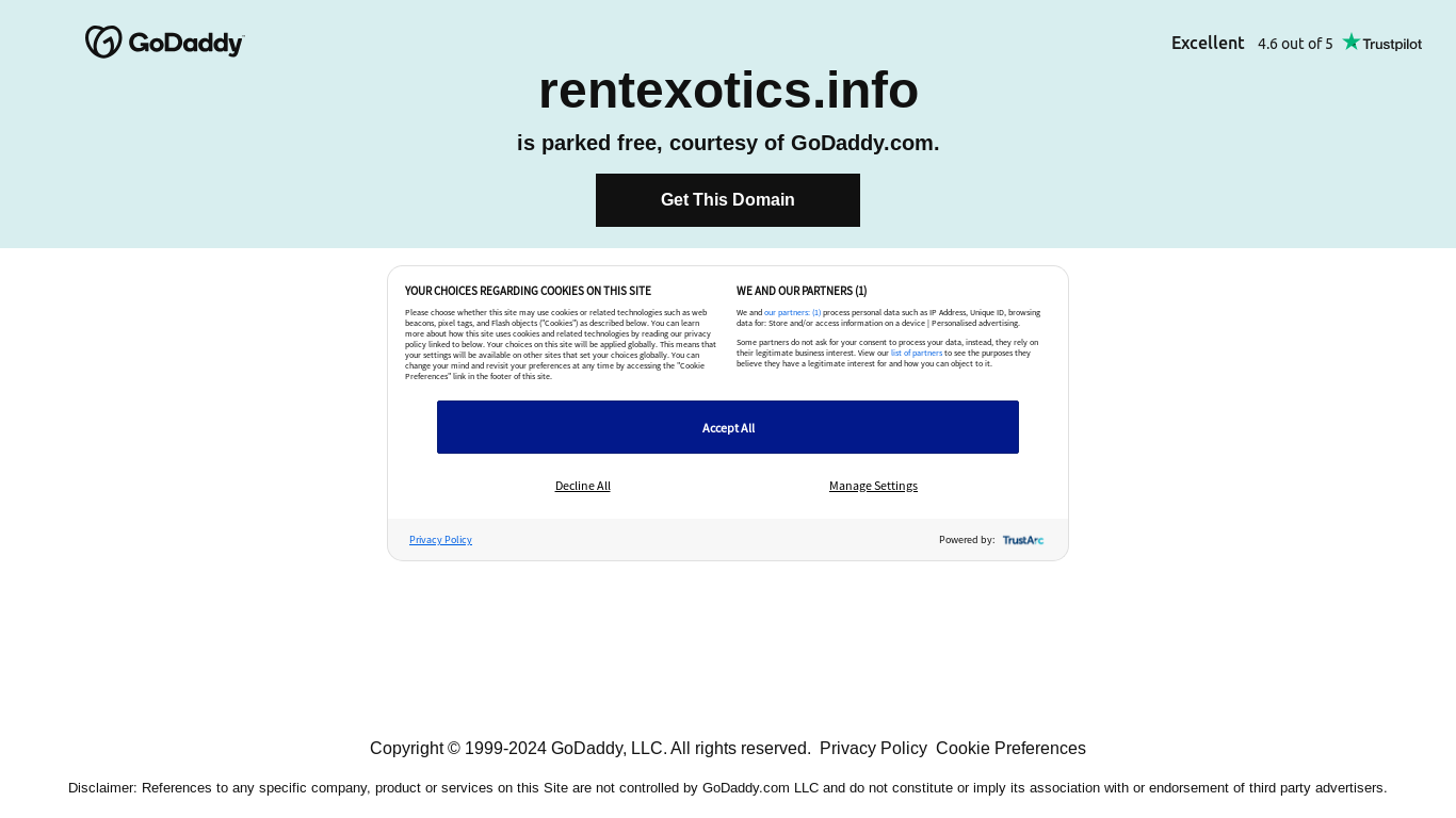 the desktop screenshot of rentexotics.info