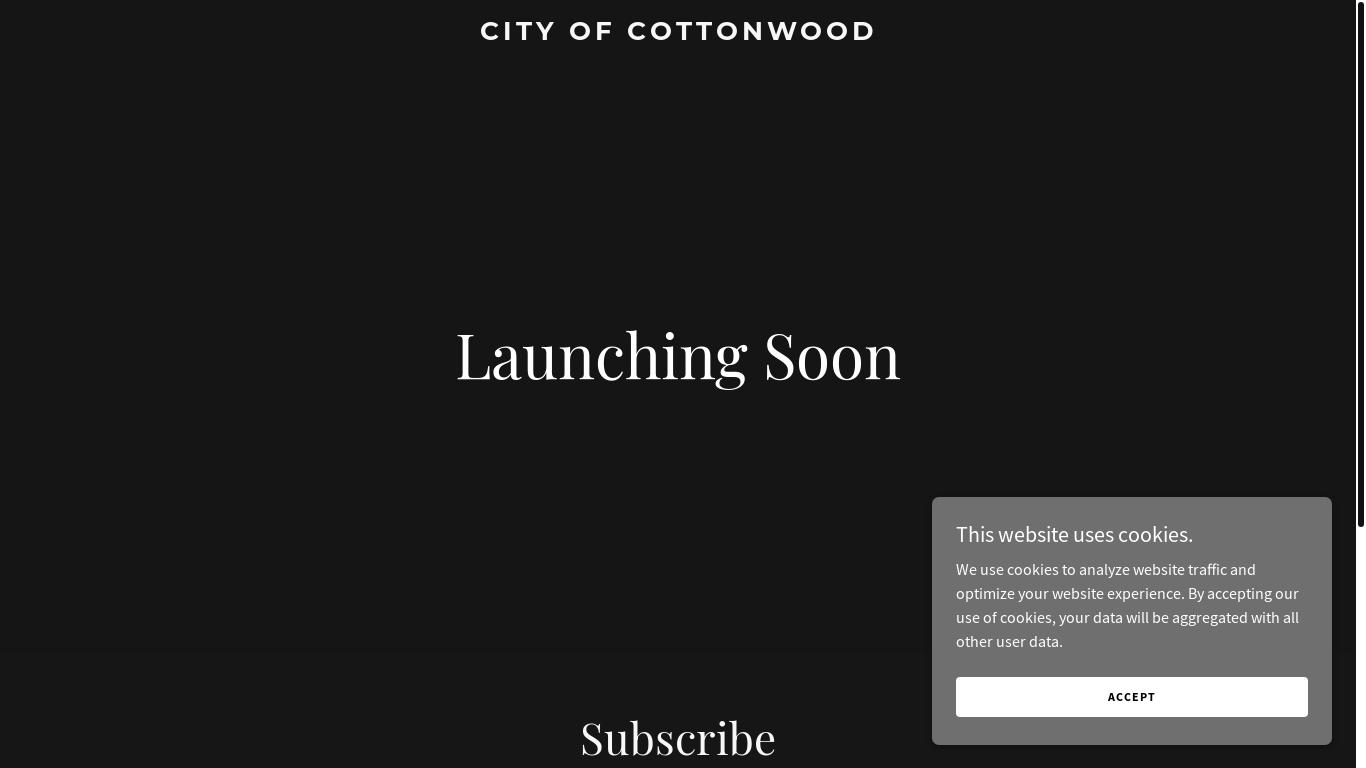 the desktop screenshot of cityofcottonwood.org