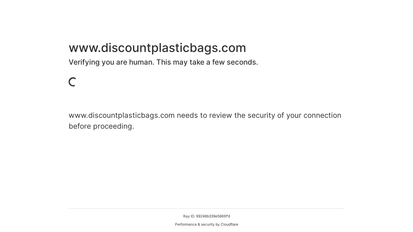 the desktop screenshot of www.discountplasticbags.com