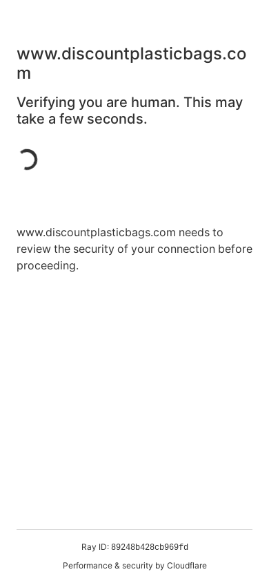 the mobile screenshot of www.discountplasticbags.com