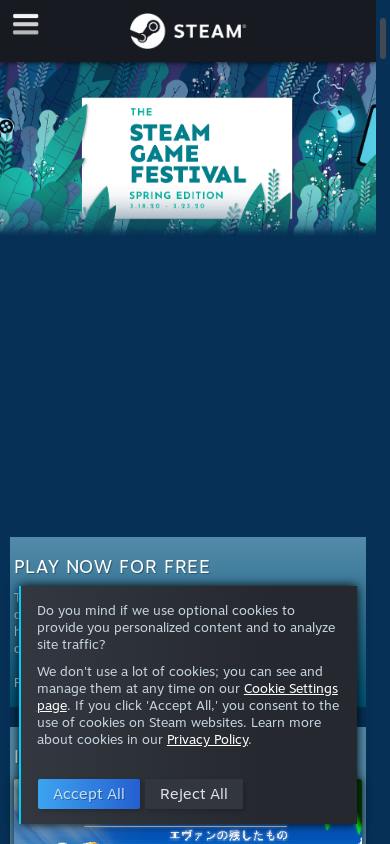 the mobile screenshot of store.steampowered.com