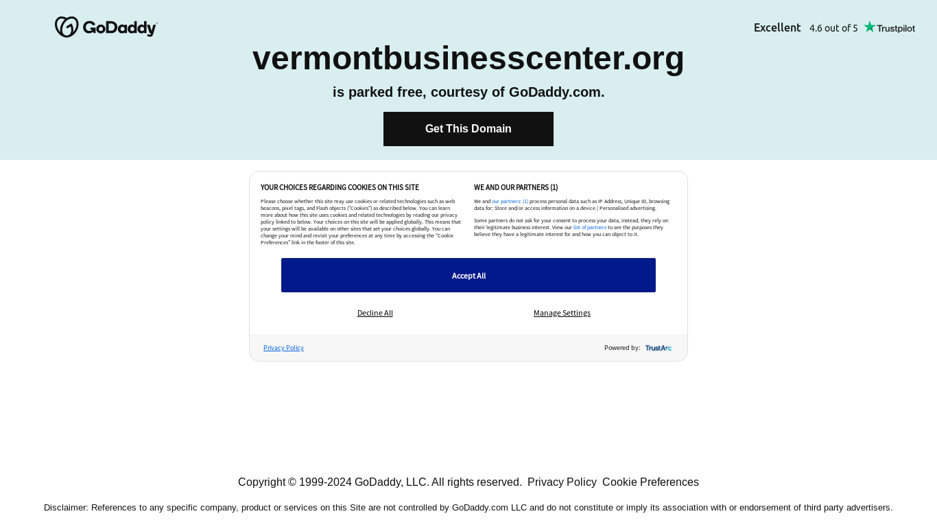 the desktop screenshot of vermontbusinesscenter.org