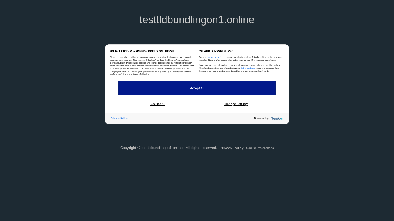 the desktop screenshot of testtldbundlingon1.online