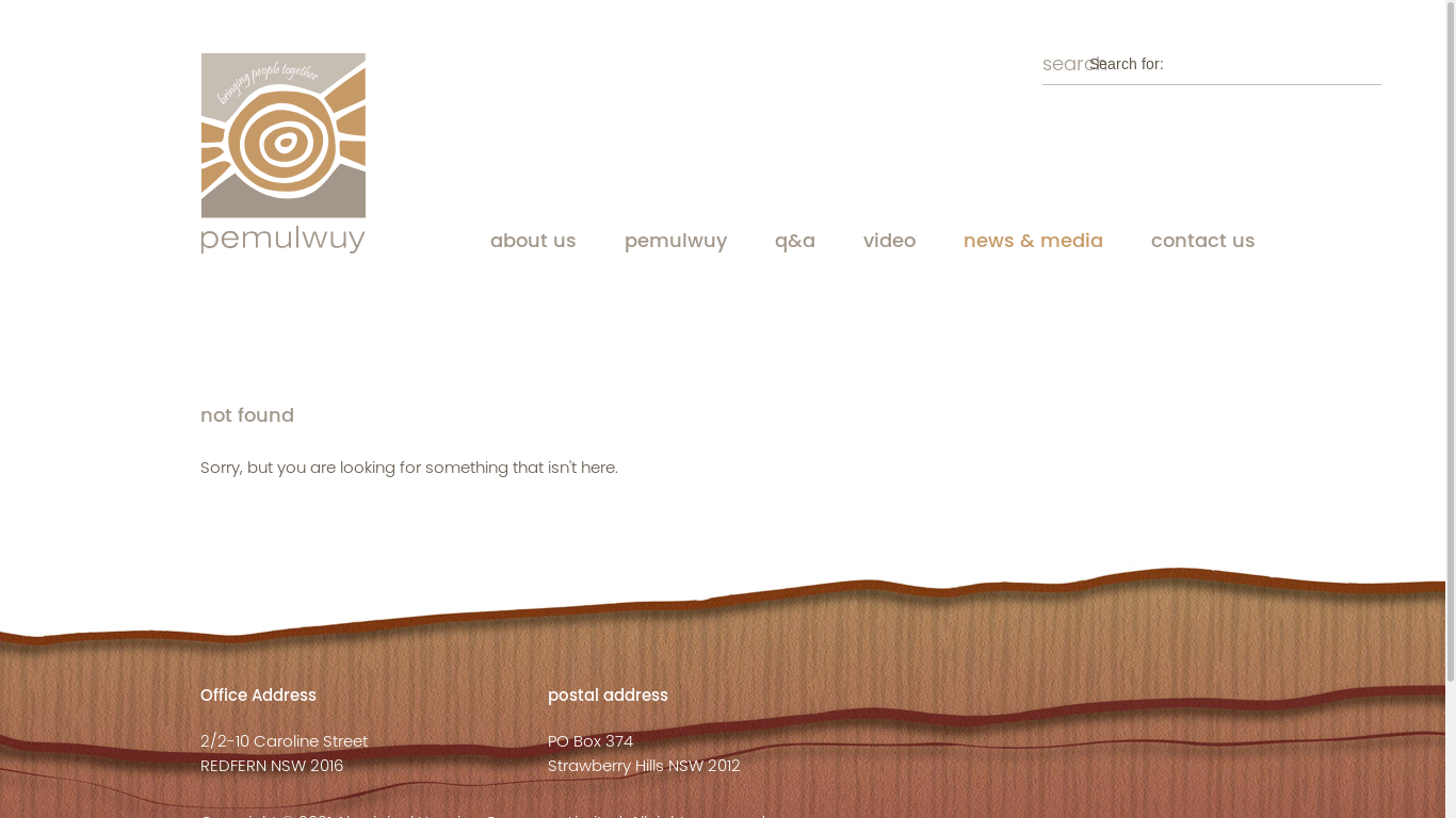 the desktop screenshot of pemulwuyproject.org.au