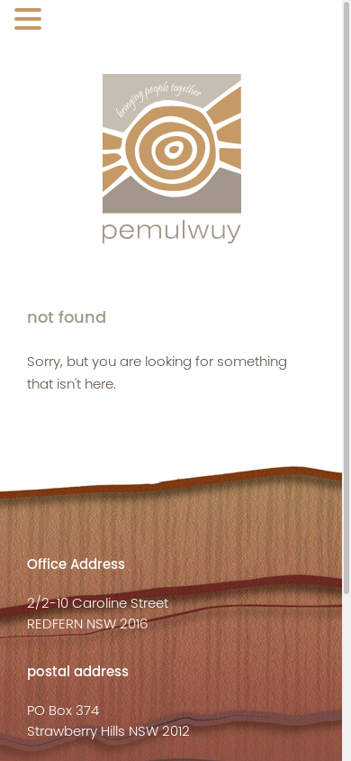 the mobile screenshot of pemulwuyproject.org.au
