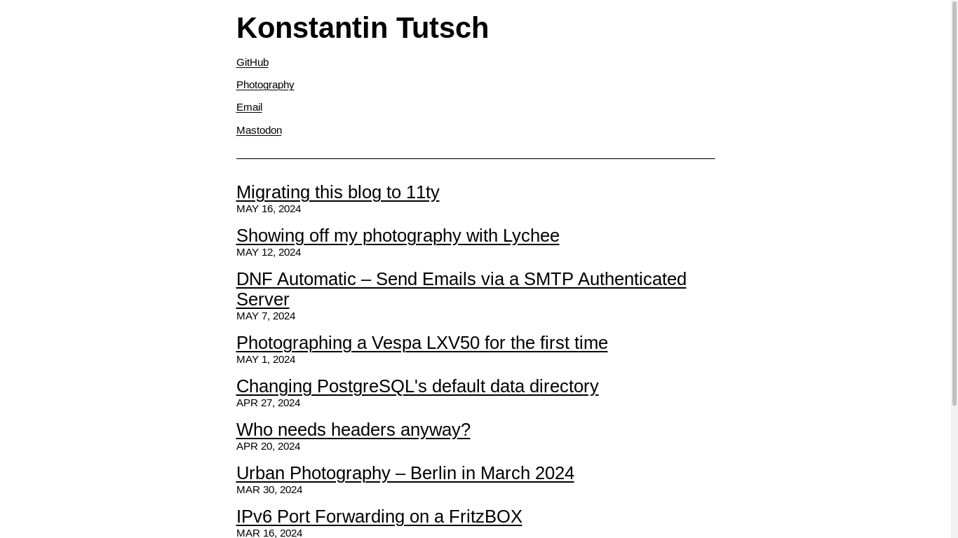 the desktop screenshot of konstantintutsch.com