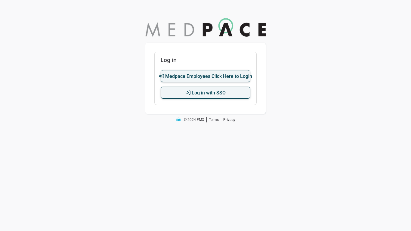 the desktop screenshot of medpace.gofmx.com