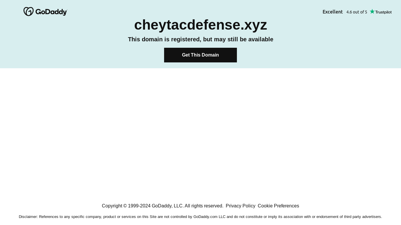 the desktop screenshot of cheytacdefense.xyz