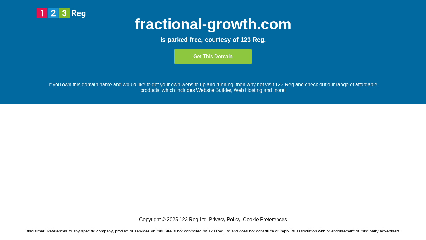 the desktop screenshot of fractional-growth.com