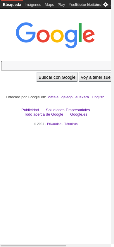 the mobile screenshot of www.google.com