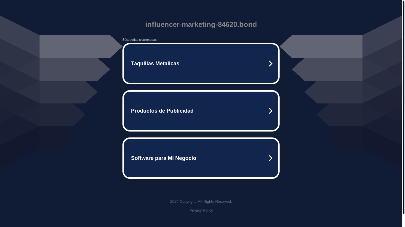 the desktop screenshot of influencer-marketing-84620.bond