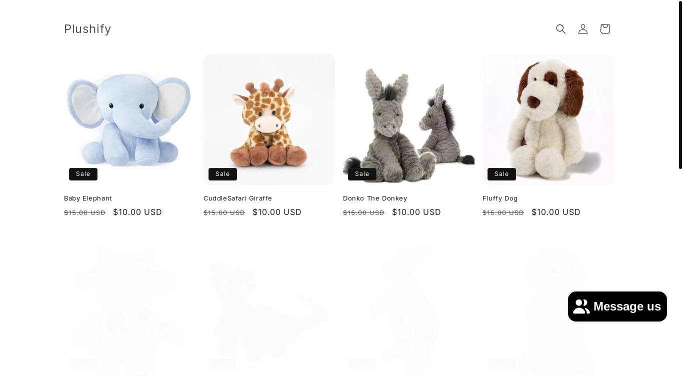 the desktop screenshot of plushifyshop.shop